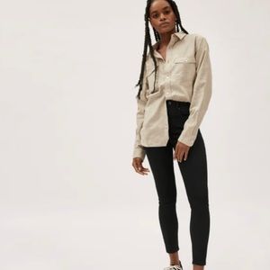 Everlane High rise authentic stretch Ankle length. Black, size 27.